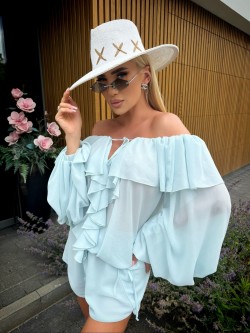 SKY SHORTS - szyfonowe...