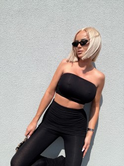 ESTELLA TOP - czarna top z...