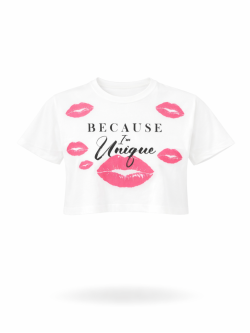 KISS LIMITED WHITE - crop top biały