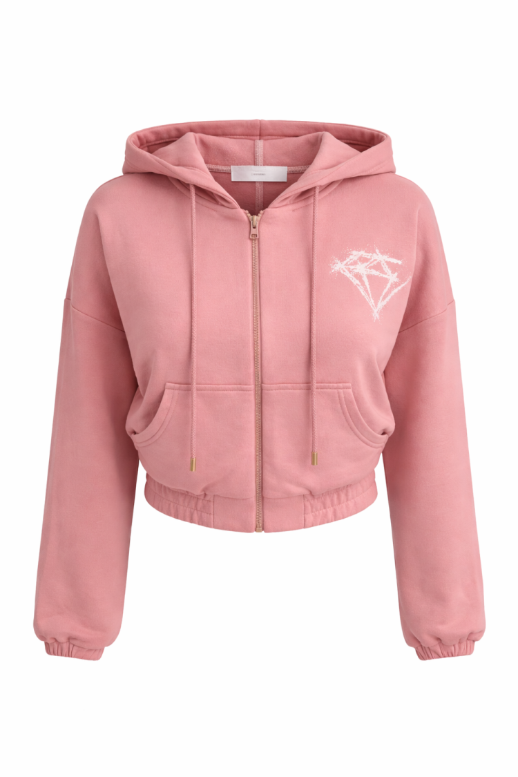 ALESSA HOODIE - bluza dresowa różowa