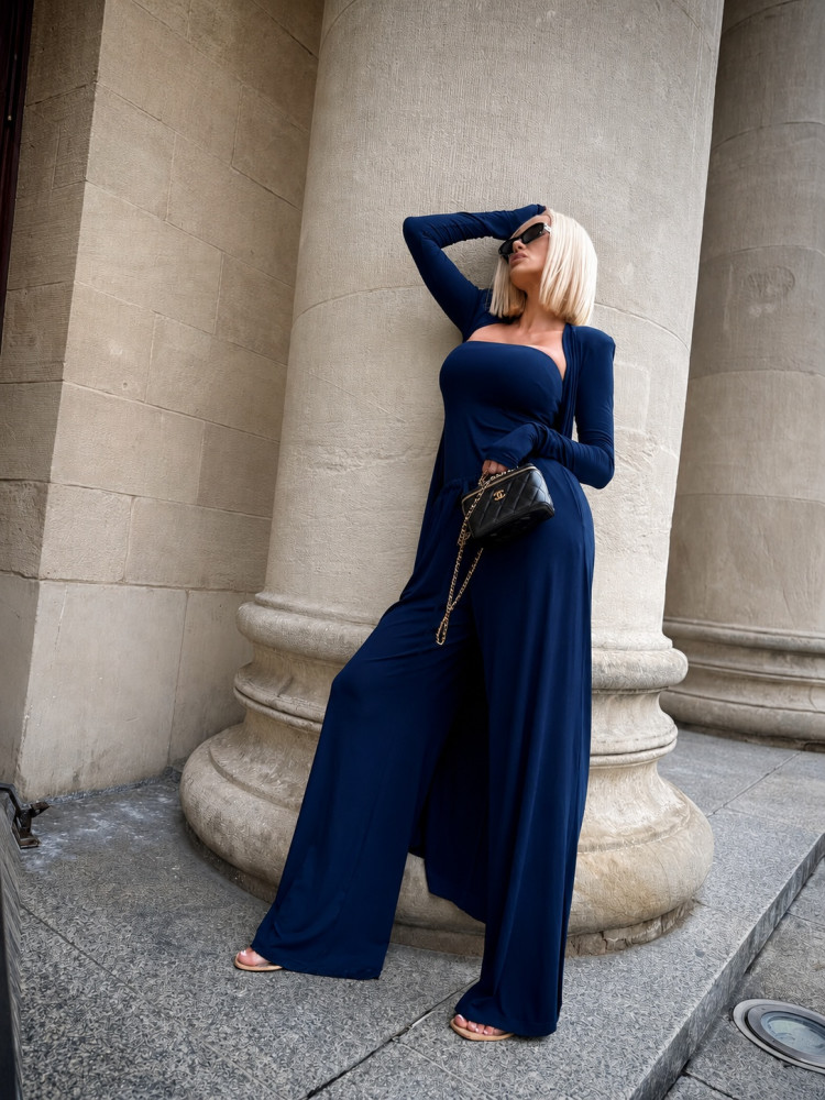 CELESTIA TROUSERS NAVY LIMITED EDITION- spodnie granatowe