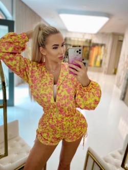 HAWAI SET - komplet we wzór różowych kwiatów